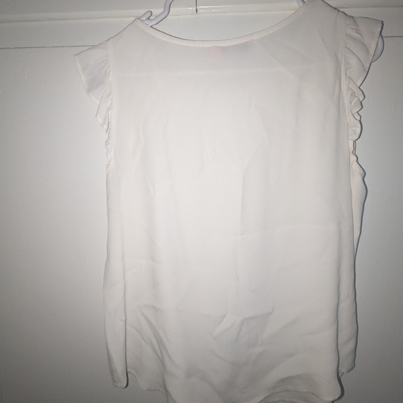 LOFT Cream Textured Blouse - Picture 3 of 3